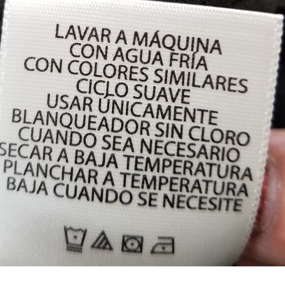 White Stag Women's Black Crinkle Material Button Up 3/4 Sleeves Sz XL/XG (16-18) - Picture 8 of 9